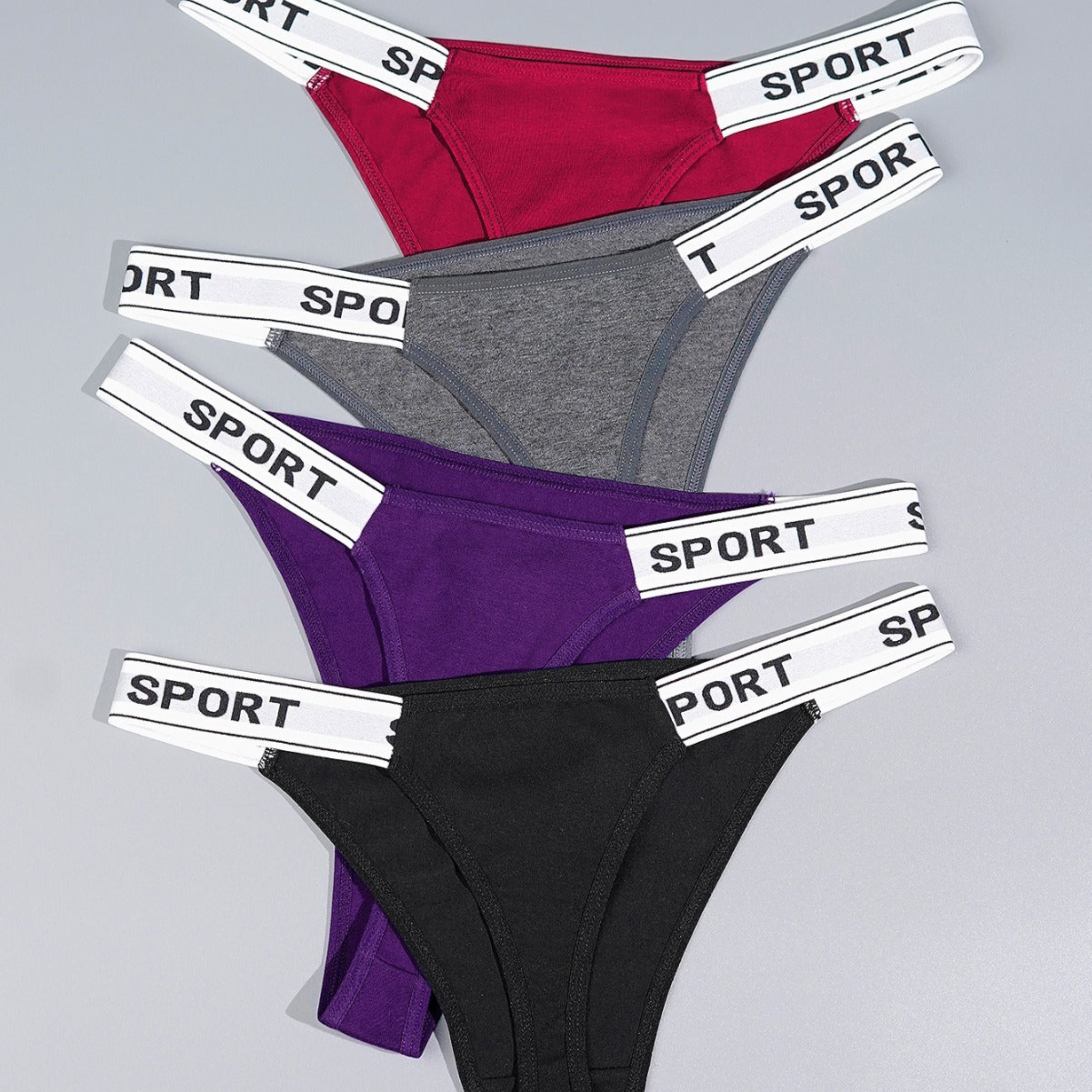 Plus Size Women's Briefs With Letters