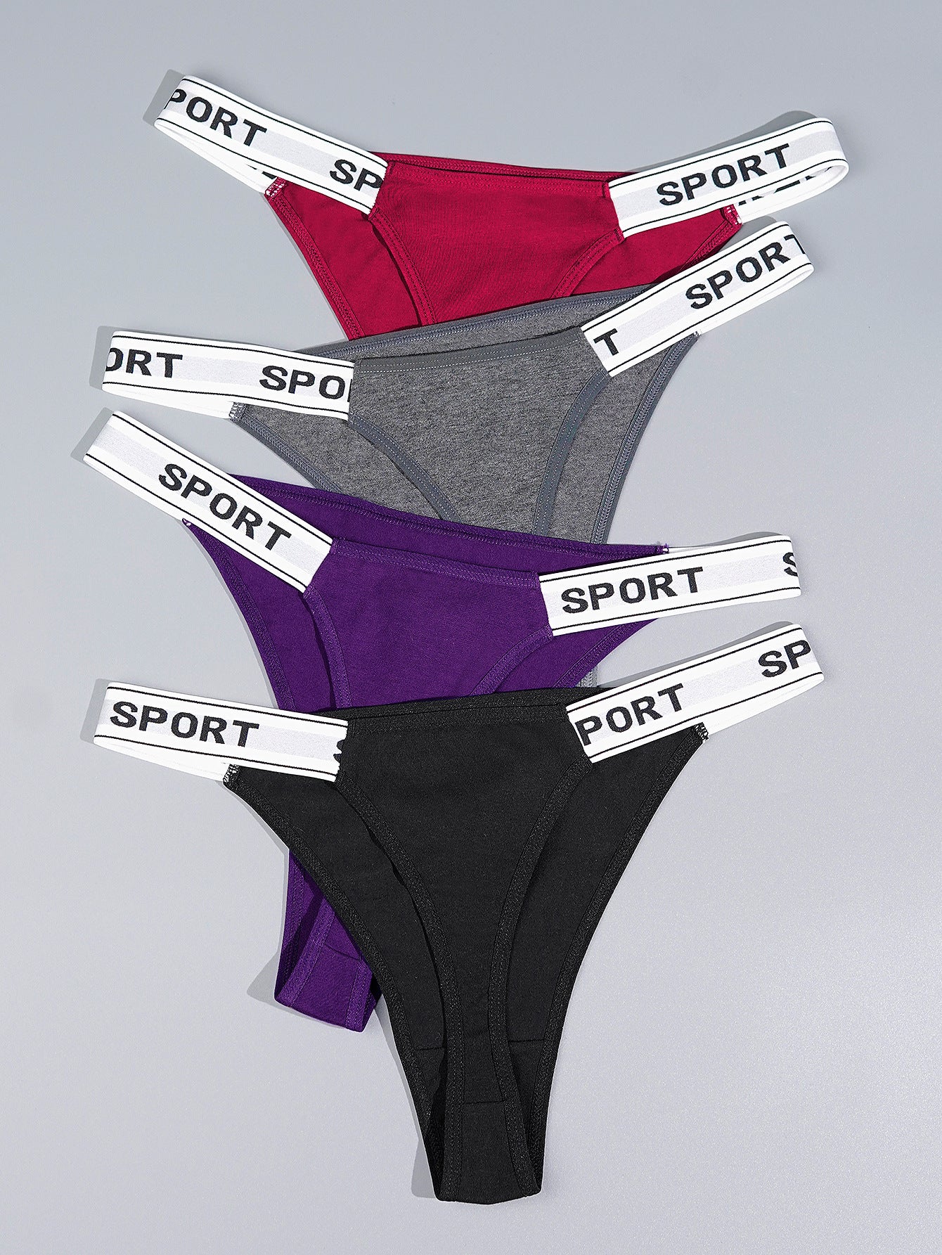 Plus Size Women's Briefs With Letters